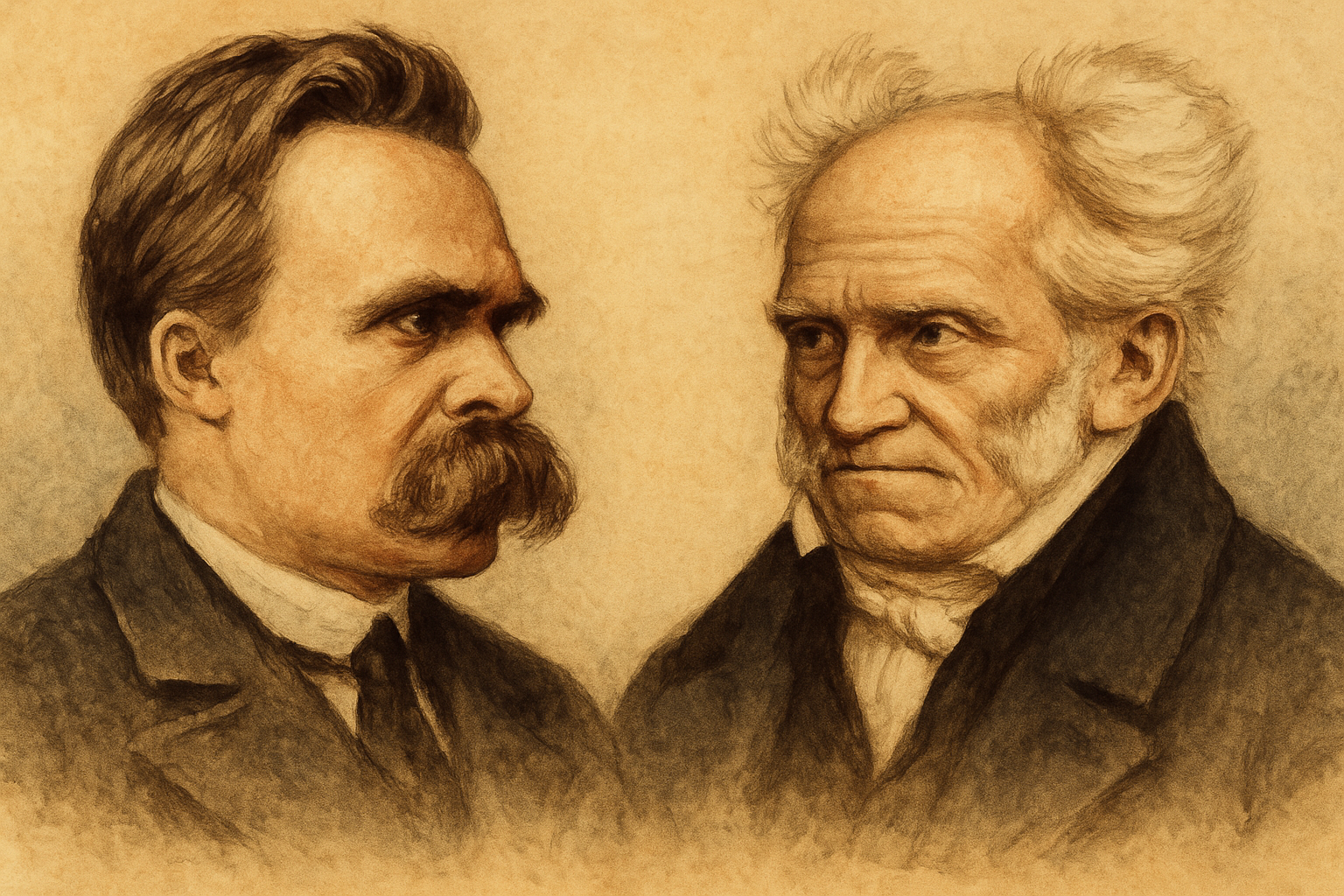 니체와 쇼펜하우어 이미지