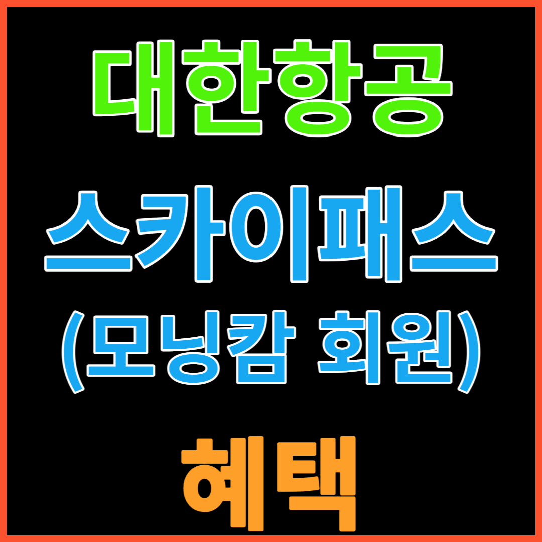 대한항공 스카이패스 클럽(모닝캄, 모닝캄 프리미엄 회원) 자격 조건, 혜택 및 이용 방법