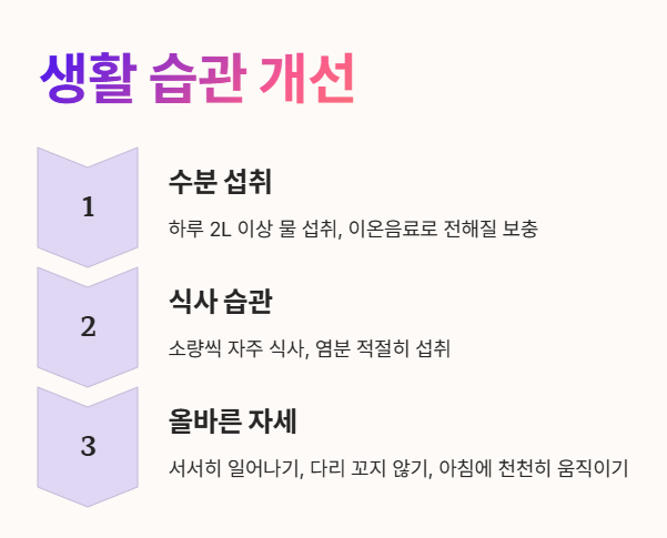 생활 습관 개선