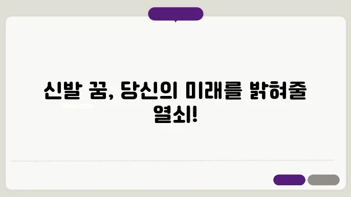 신발 꿈해몽