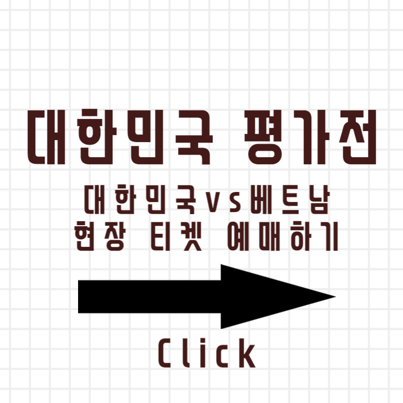 대한민국 베트남 축구 평가전 경기 현장 티켓 예매