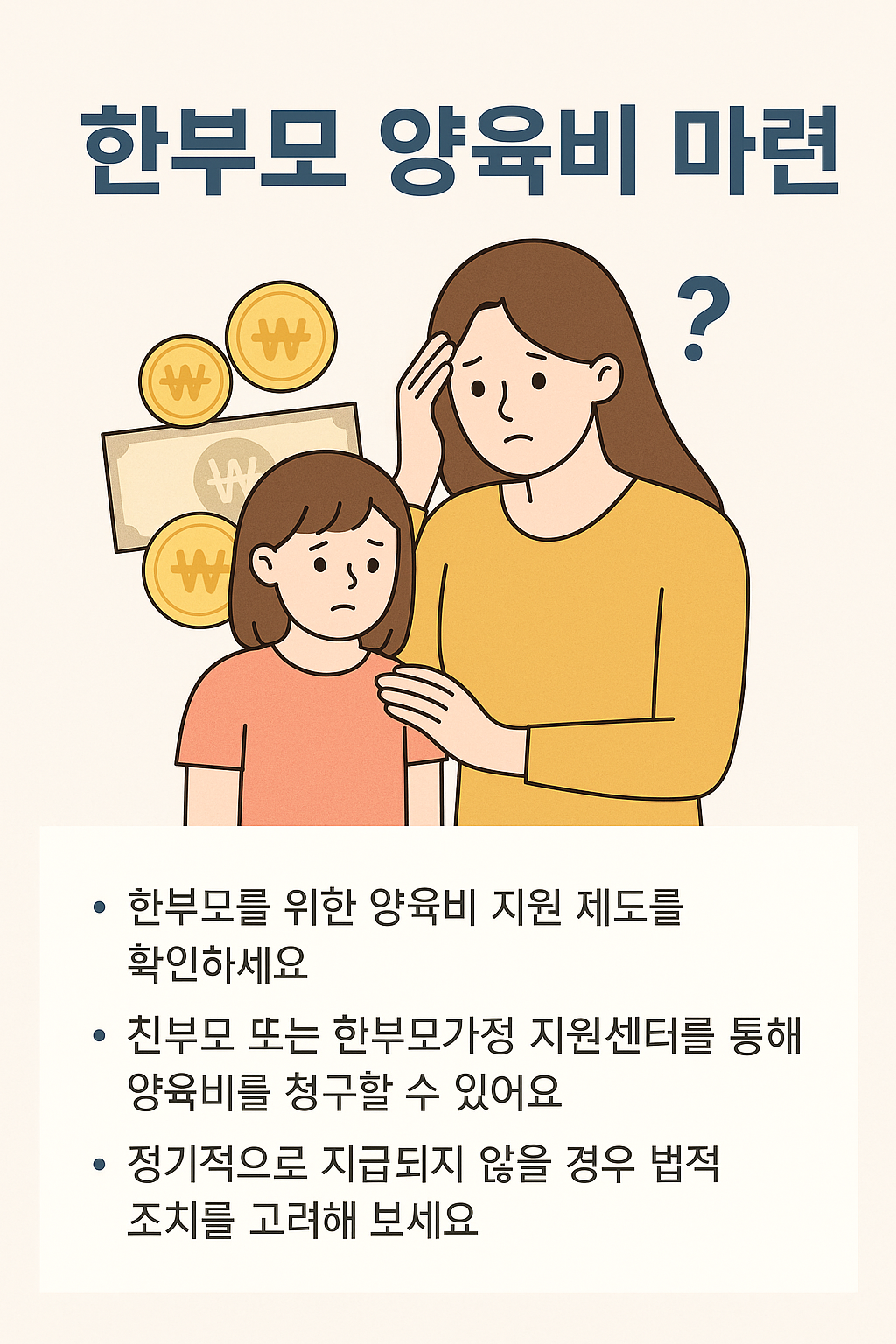 한부모 가정 양육비 지원, 얼마나 받을 수 있나요?