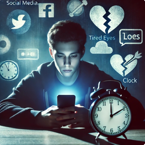 스마트폰 중독과 관련된 이미지