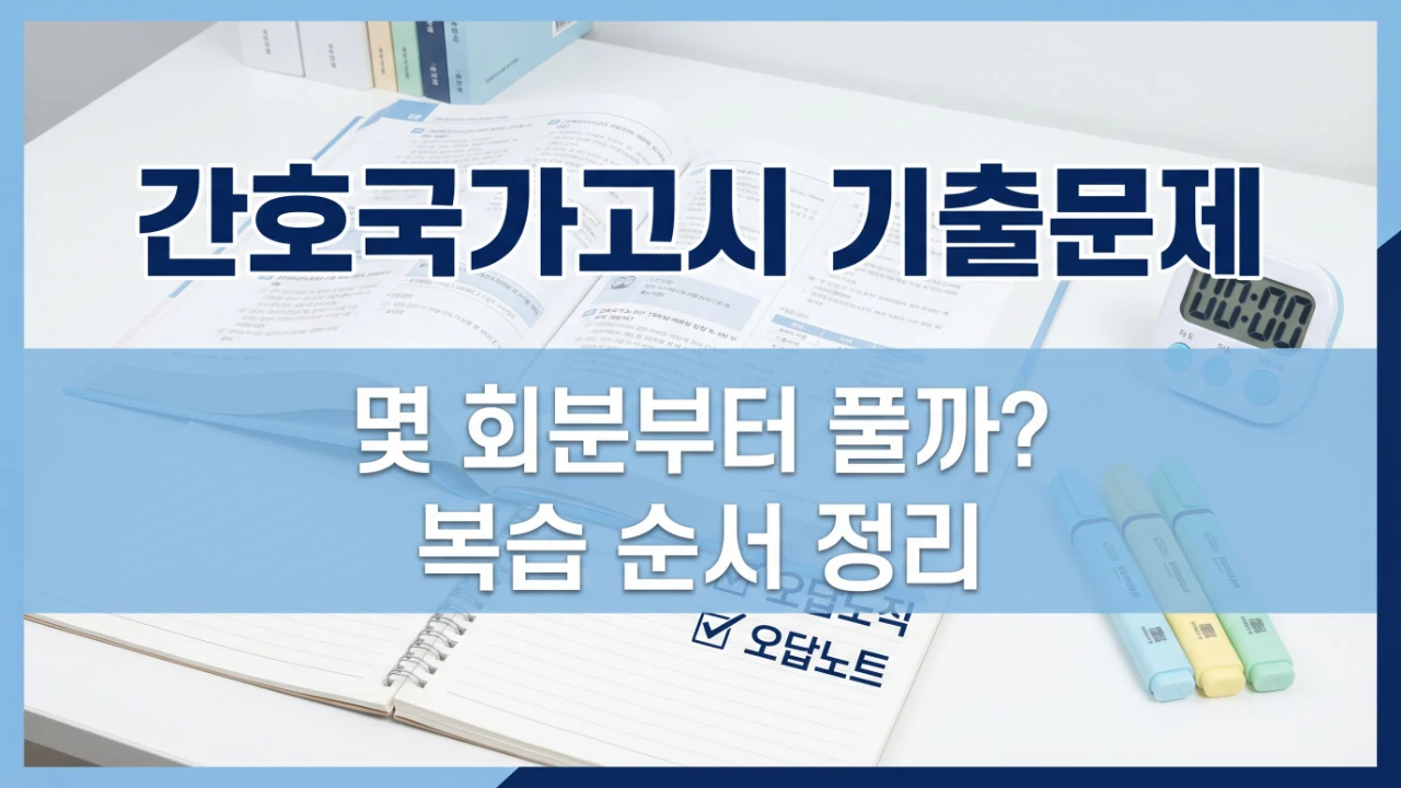 간호국가고시 기출문제 활용법과 회차별 복습 순서를 정리한 대표이미지