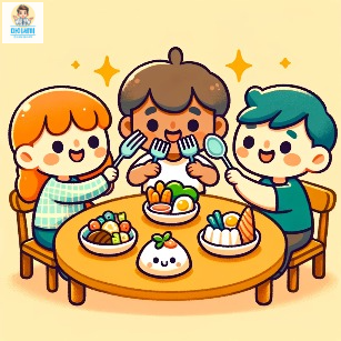 공용 식기 사용