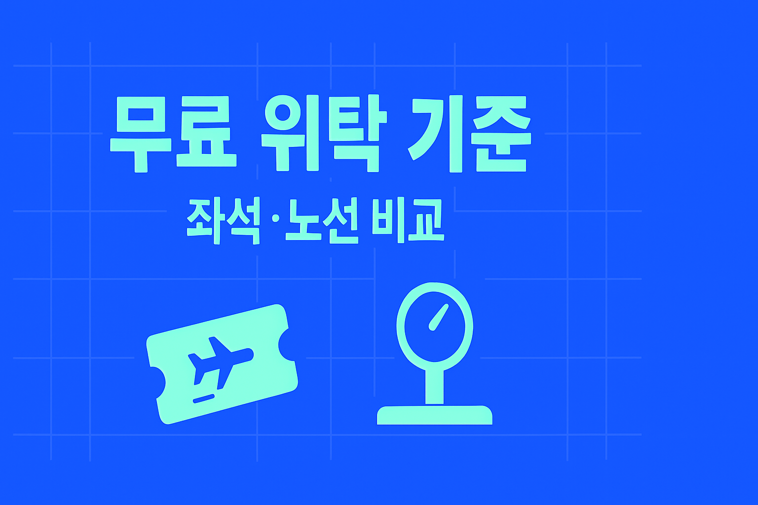 항공사 무료 위탁수하물 23kg·158cm 핵심표