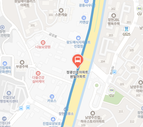 정광산호.원일아파트산호.원일아파트에서 인천공항 리무진 공항버스(8844번) 지도 위치