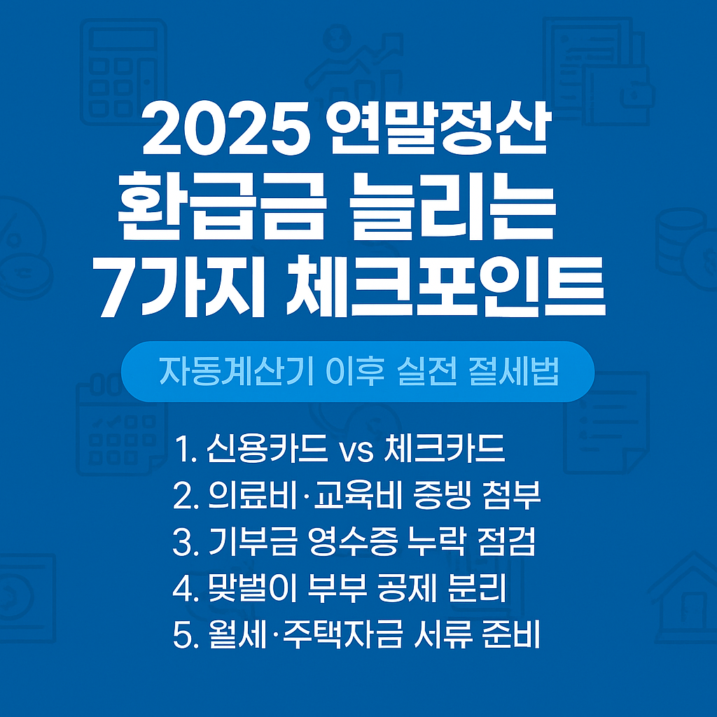 연말정산 환급금체크포인트