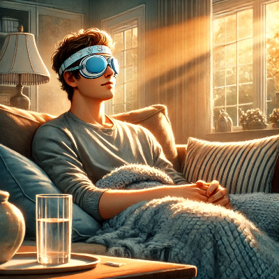 라식 수술후 회복하는 사진