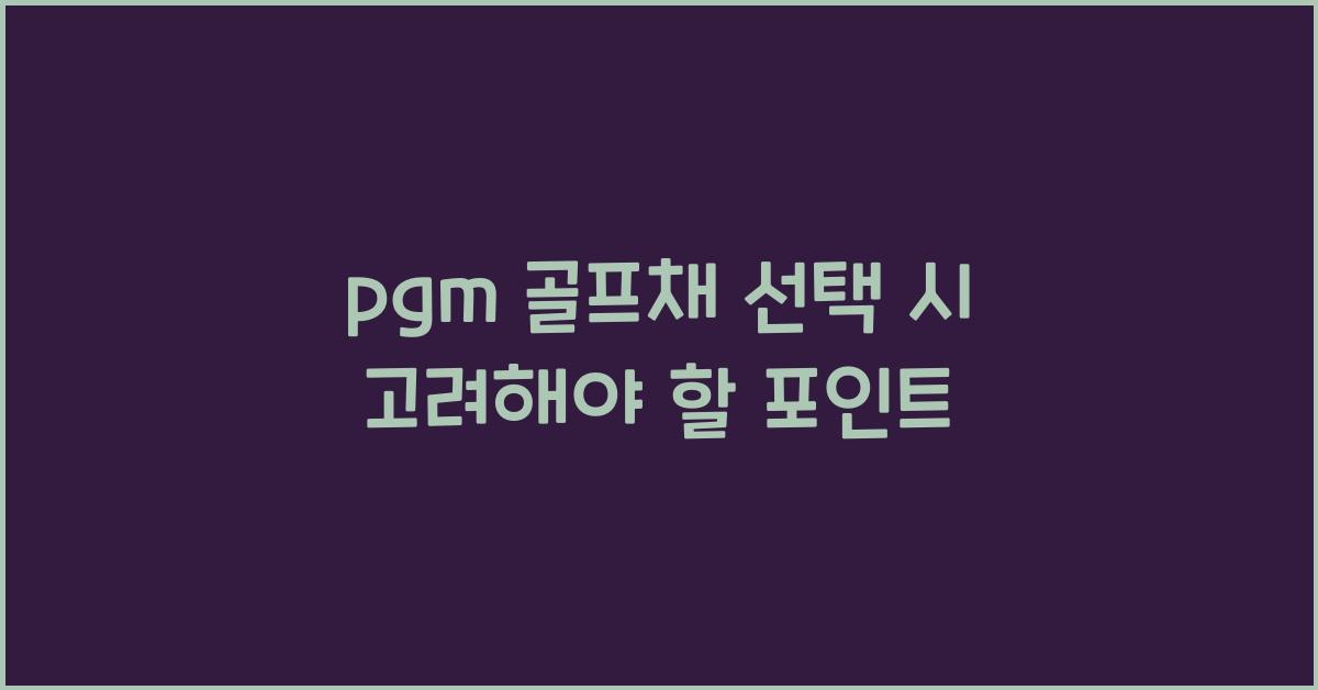 pgm 골프채