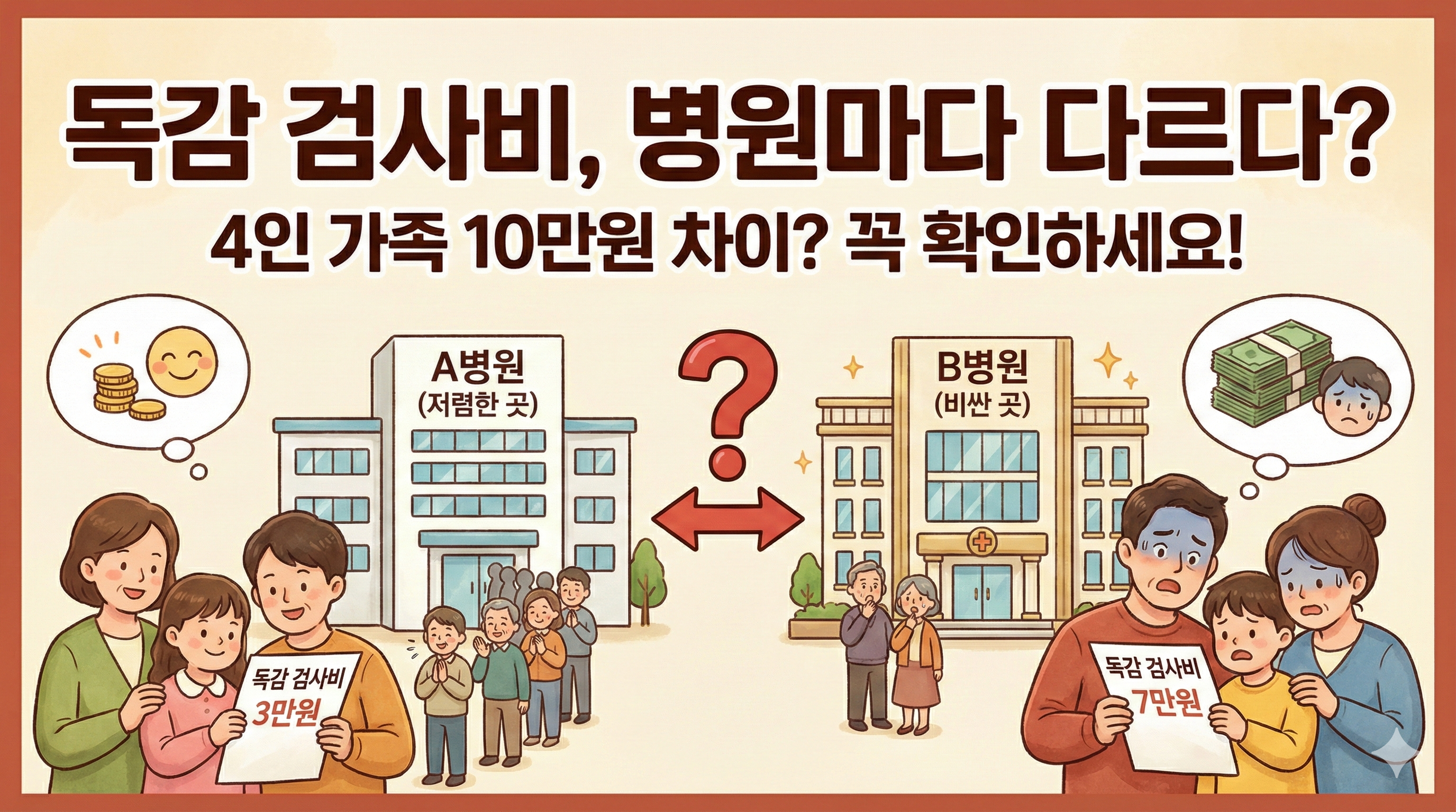 독감 검사비 병원마다 다르다?