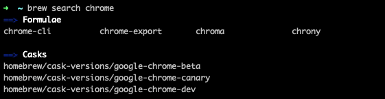 brew search chrome