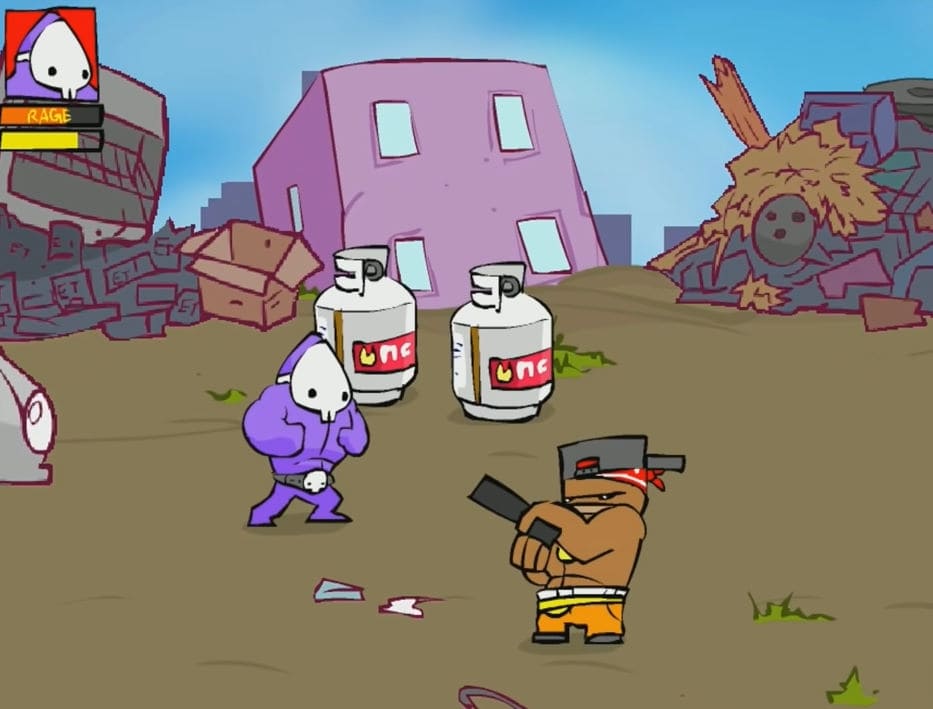 아빠와 나의 최종보스를 만났을 때 화면입니다