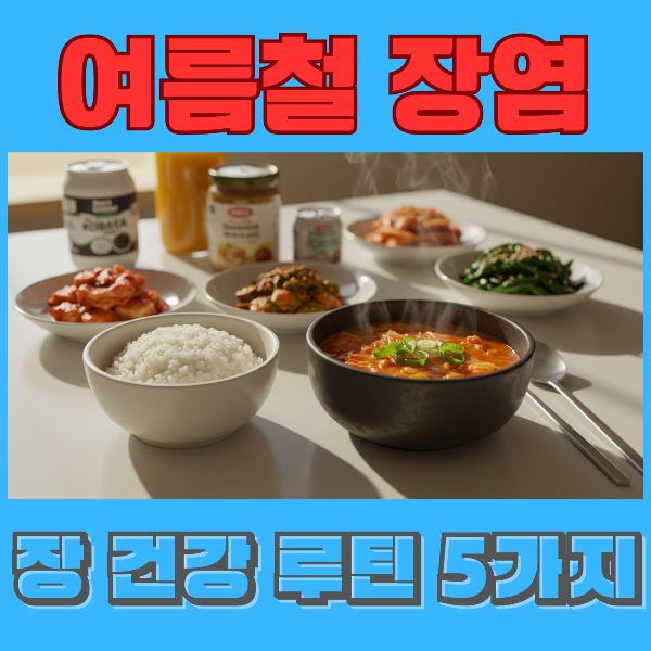 장 건강에 좋은 한식 식단 이미지