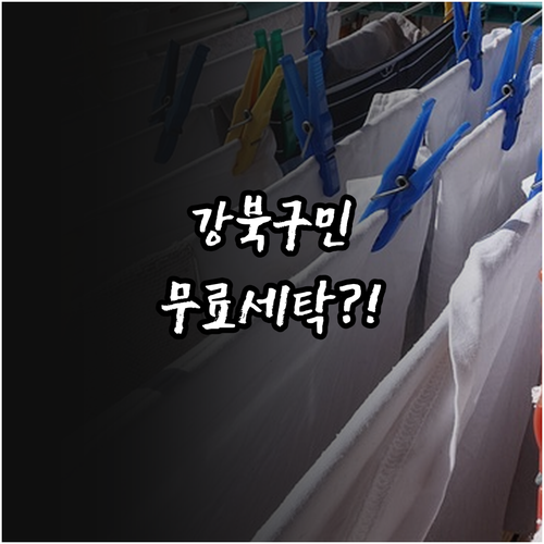 2025 강북구 무료 세탁 서비스 대..