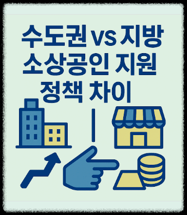 수도권 vs 지방 소상공인 지원 정책 차이