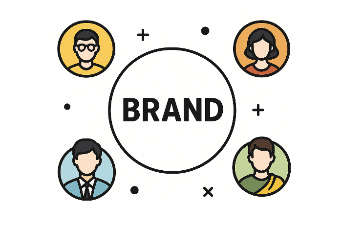 브랜드와 다중 페르소나가 연결된 구조