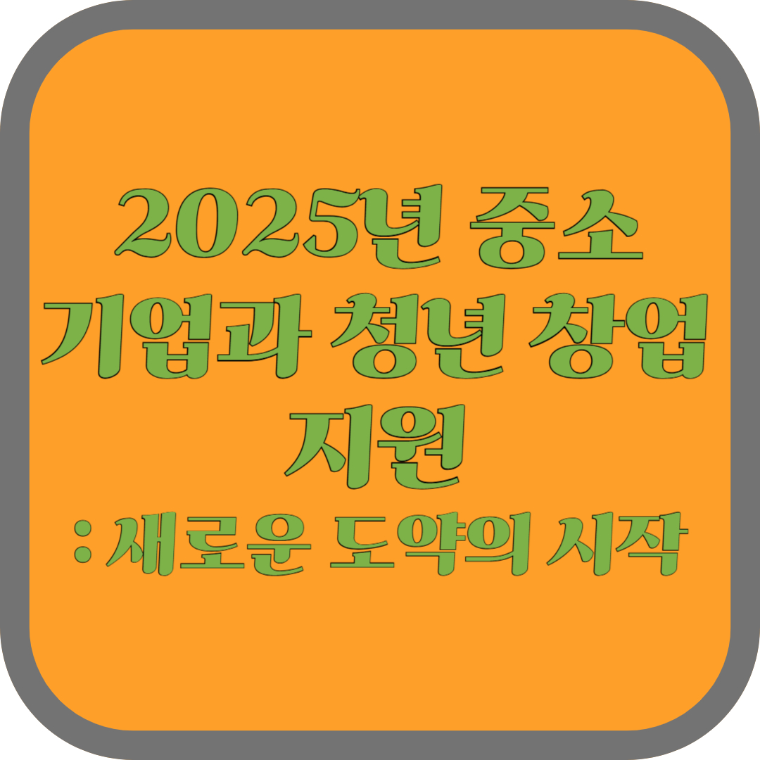 2025년 중소기업과 청년 창업 지원: 새로운 도약의 시작