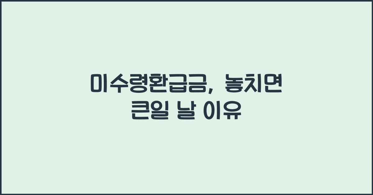 미수령환급금