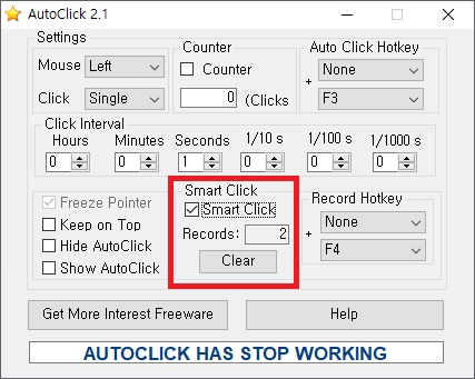 오토마우스 AutoClick 2.1 다운로드 및 사용 방법10