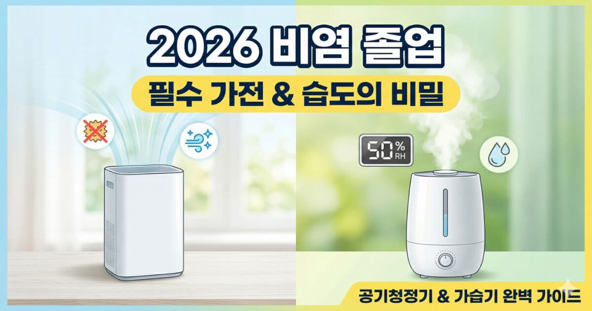 비염 졸업을 위한 2026 필수 가전 가이드 (필터/습도 편)