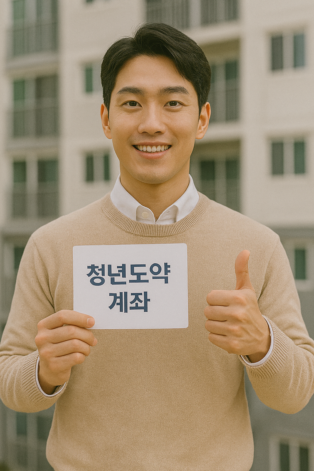 청년도약계좌 이미지 들고 있는 사진