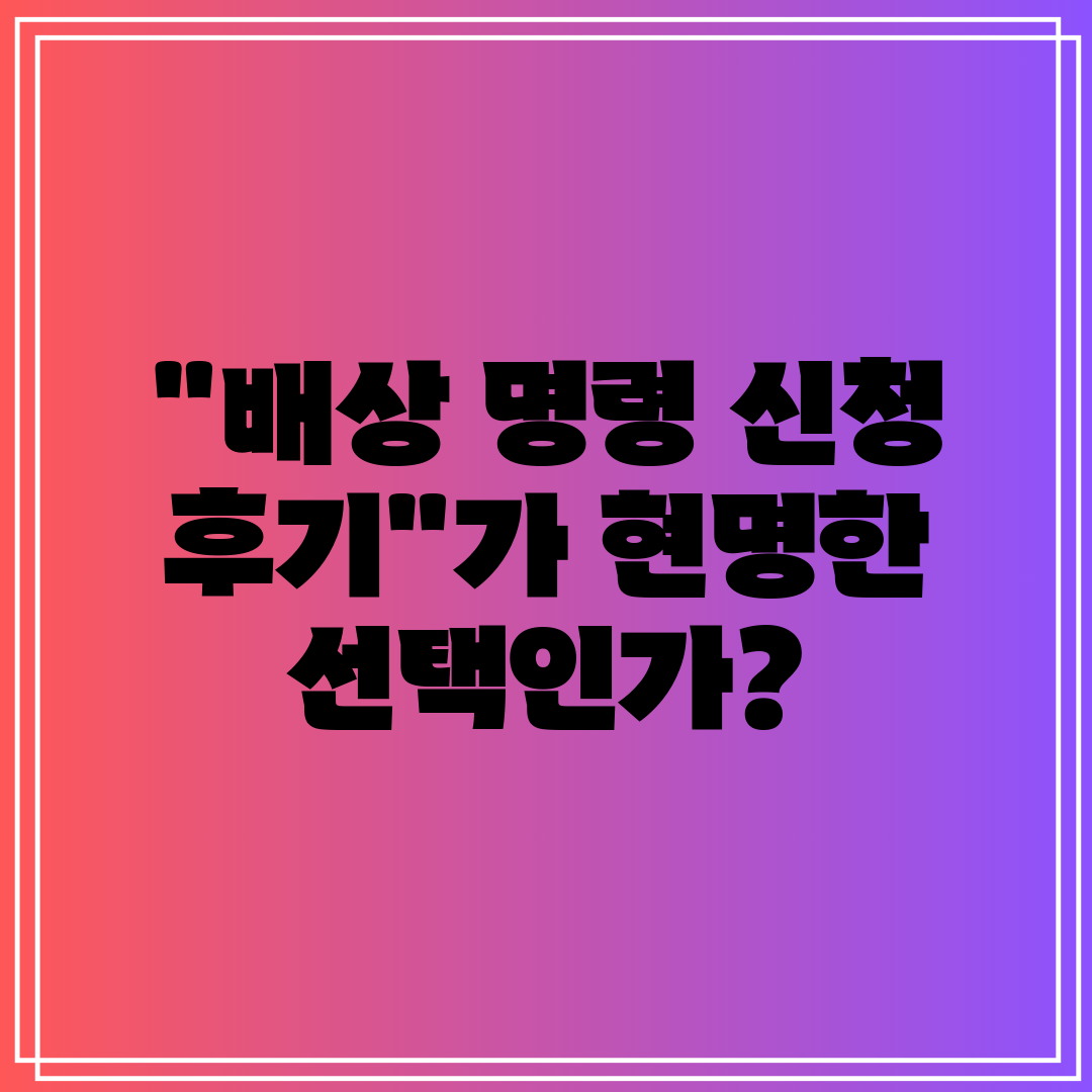 배상 명령 신청 후기가 현명한 선택인가