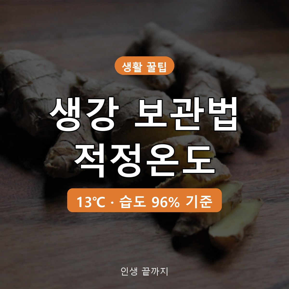 생강 보관법 적정온도 13℃ 기준, 통생강부터 냉동 보관까지 정리
