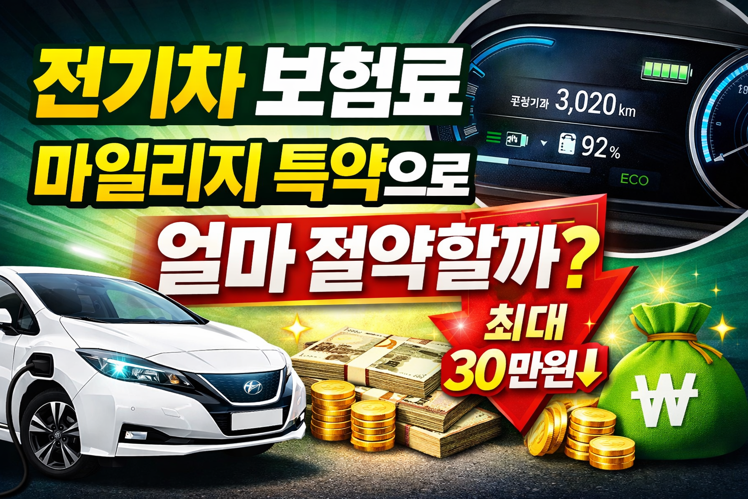 전기차 마일리지 특약으로 보험료 최대 30만원 줄이는 방법