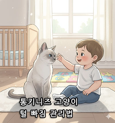 통키니즈 고양이 털 빠짐 관리법