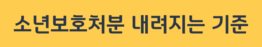 소년보호처분이 내려지는 기준