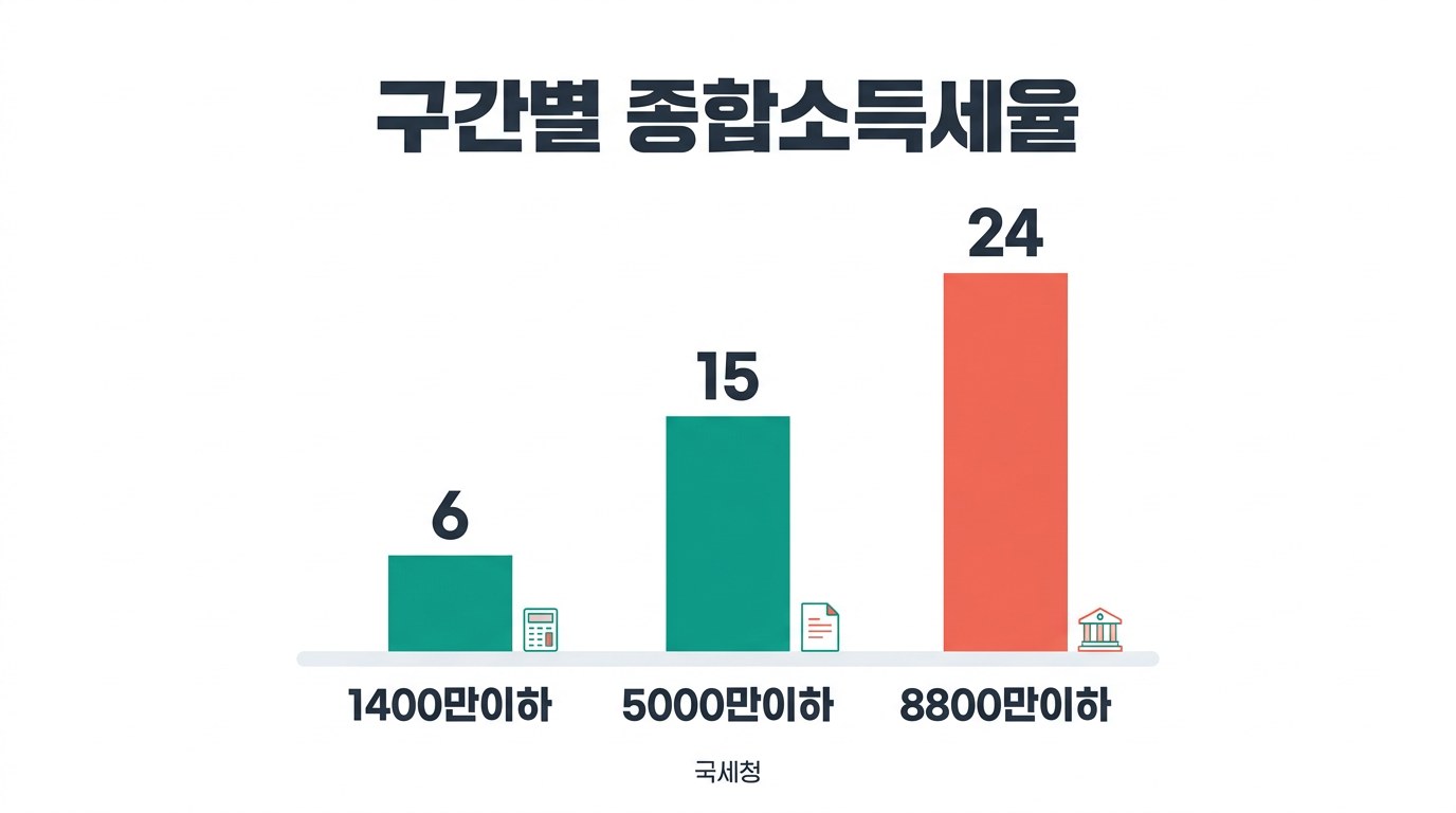 구간별 종합소득세율