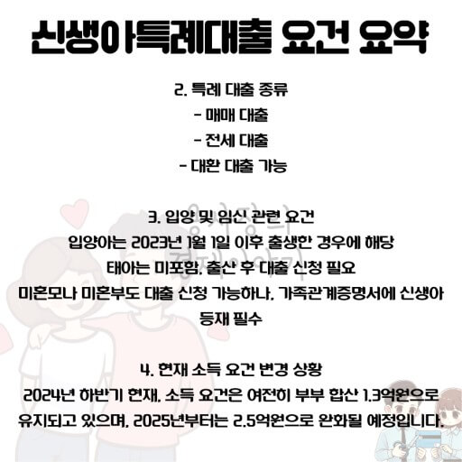 신생아특례 대출 요건