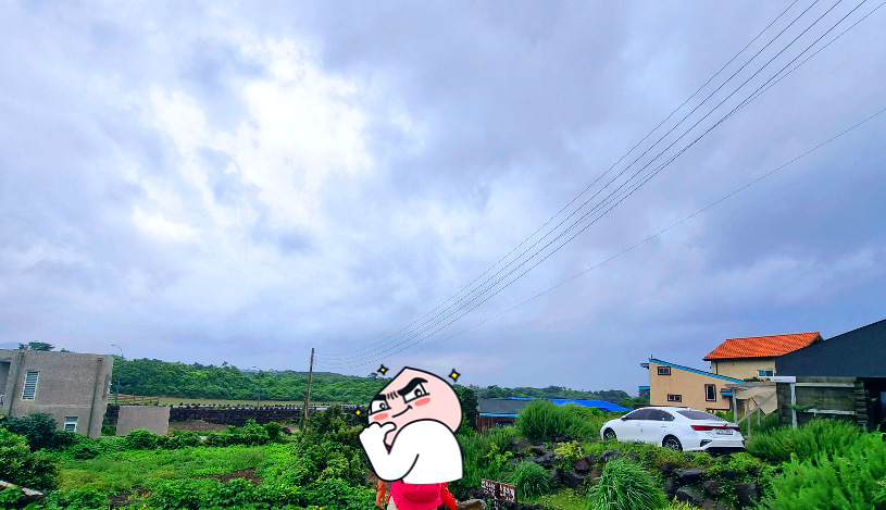 올레20코스 구름이 많고 날씨가 우중충하다.