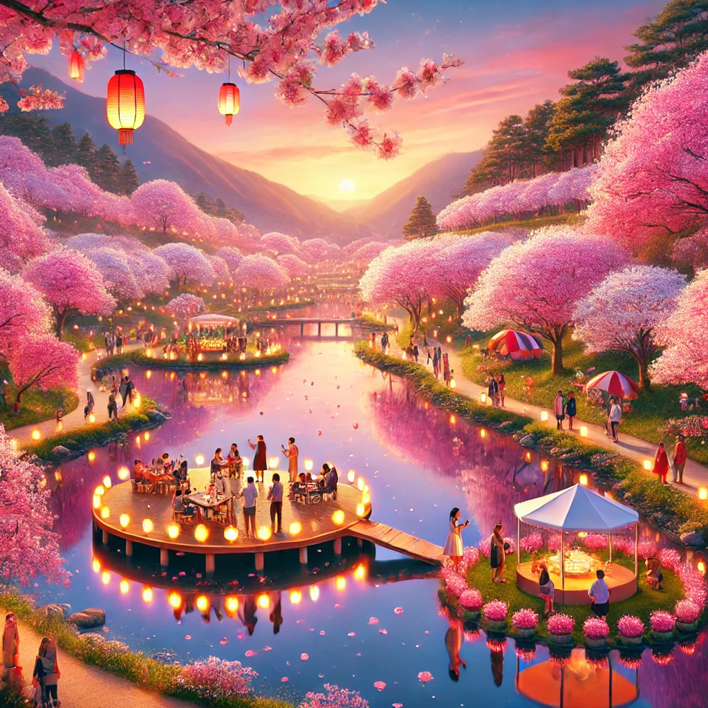 이 사진은 벚꽃 축제에 대한 이미지입니다.