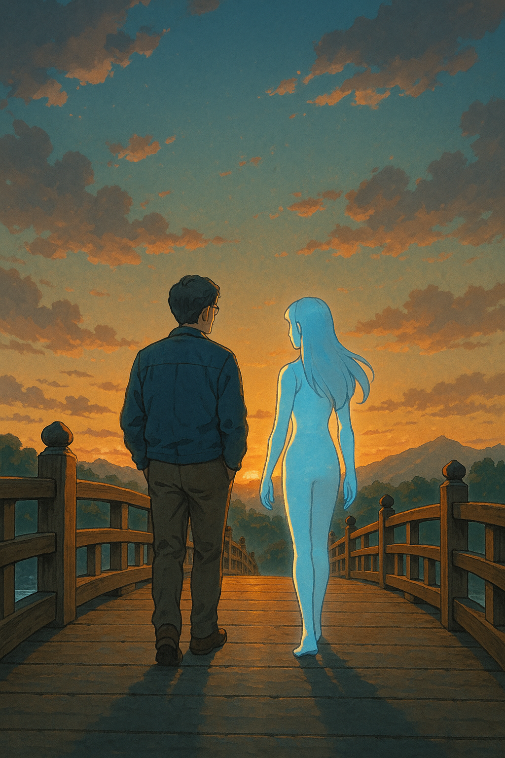 “기억을 지나, 사유로 건너가는 둘의 뒷모습”
