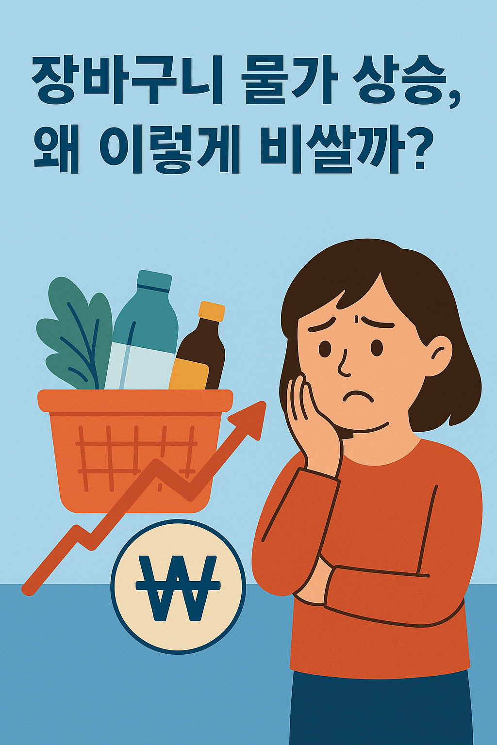 장바구니 물가 상승, 왜 이렇게 비쌀까? 2025 생활비 분석 인포그래픽