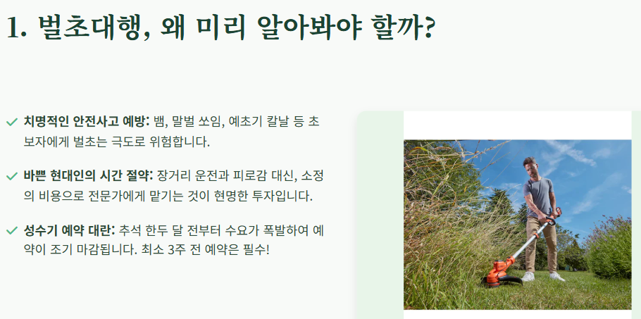 벌초대행 가격