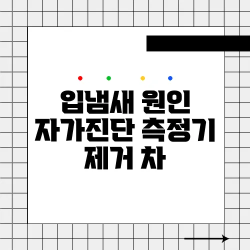 입냄새 원인 자가진단 측정기 제거 차