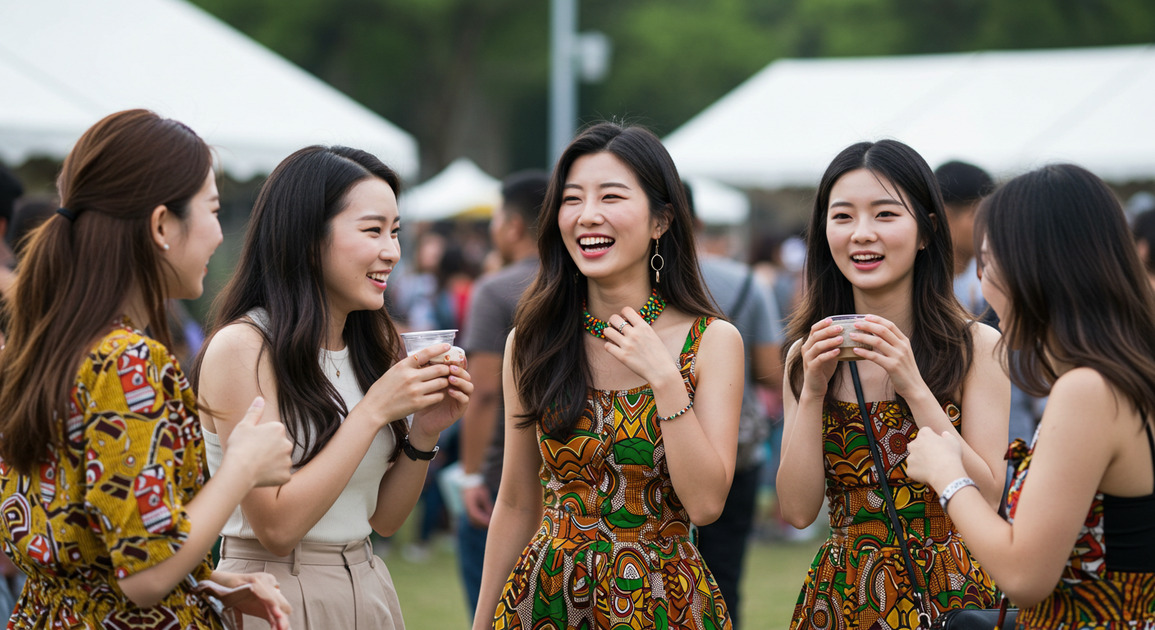 서울아프리카페스티벌 즐기는 여성들