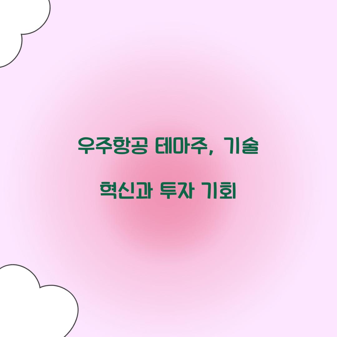 우주항공 테마주