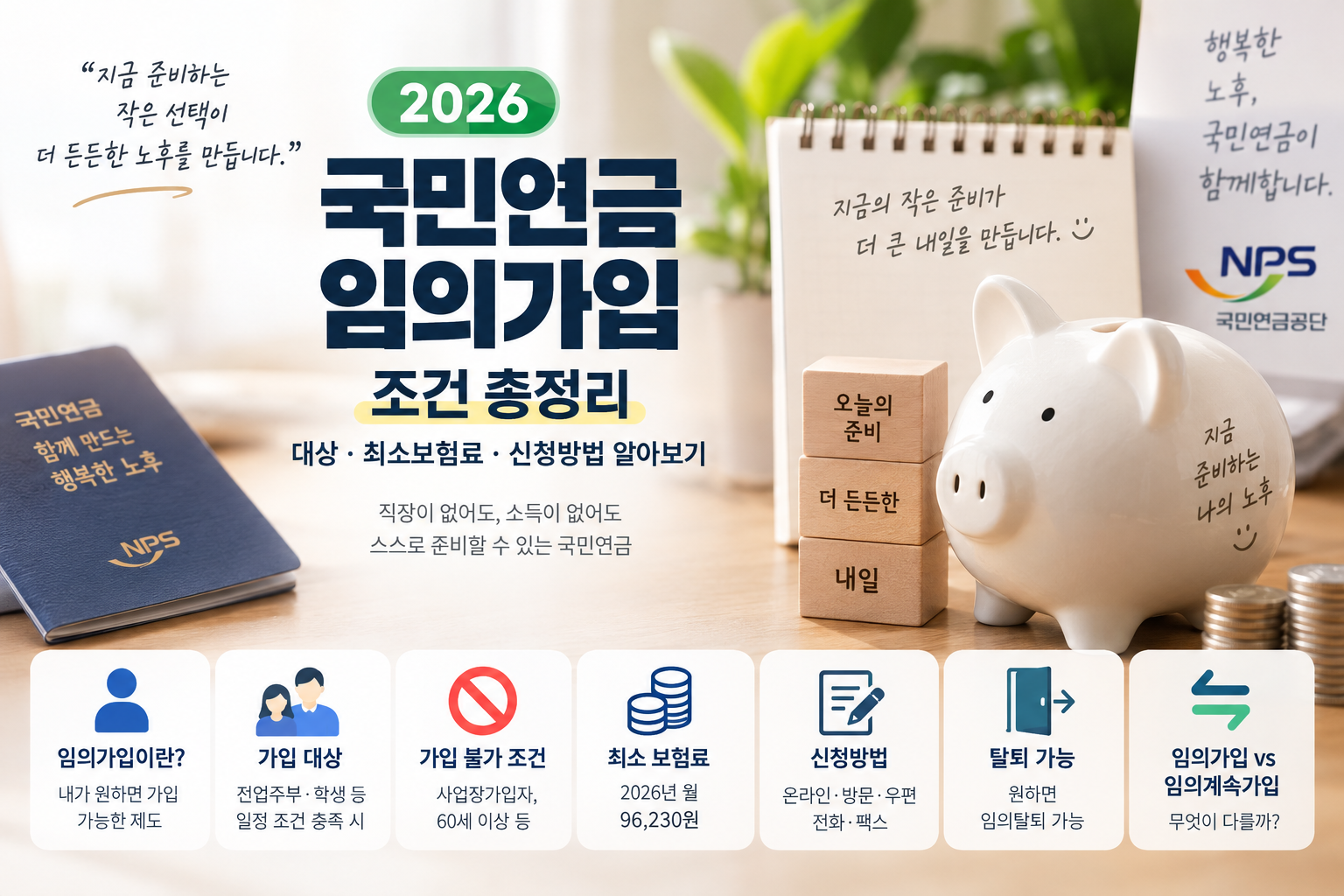 2026 국민연금 임의가입 조건 총정리