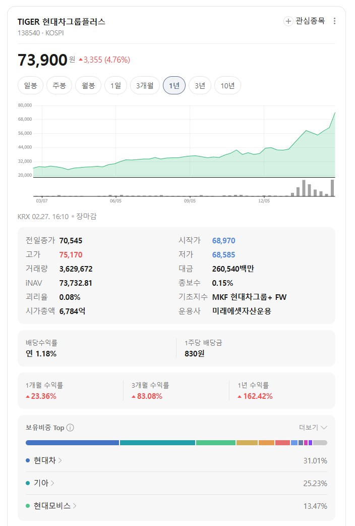 TIGER 현대차그룹플러스