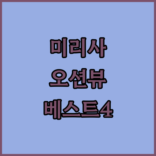 미리사 호텔 베스트 4곳 오션뷰 가성..
