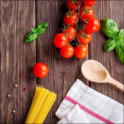 토마토와 요리 재료