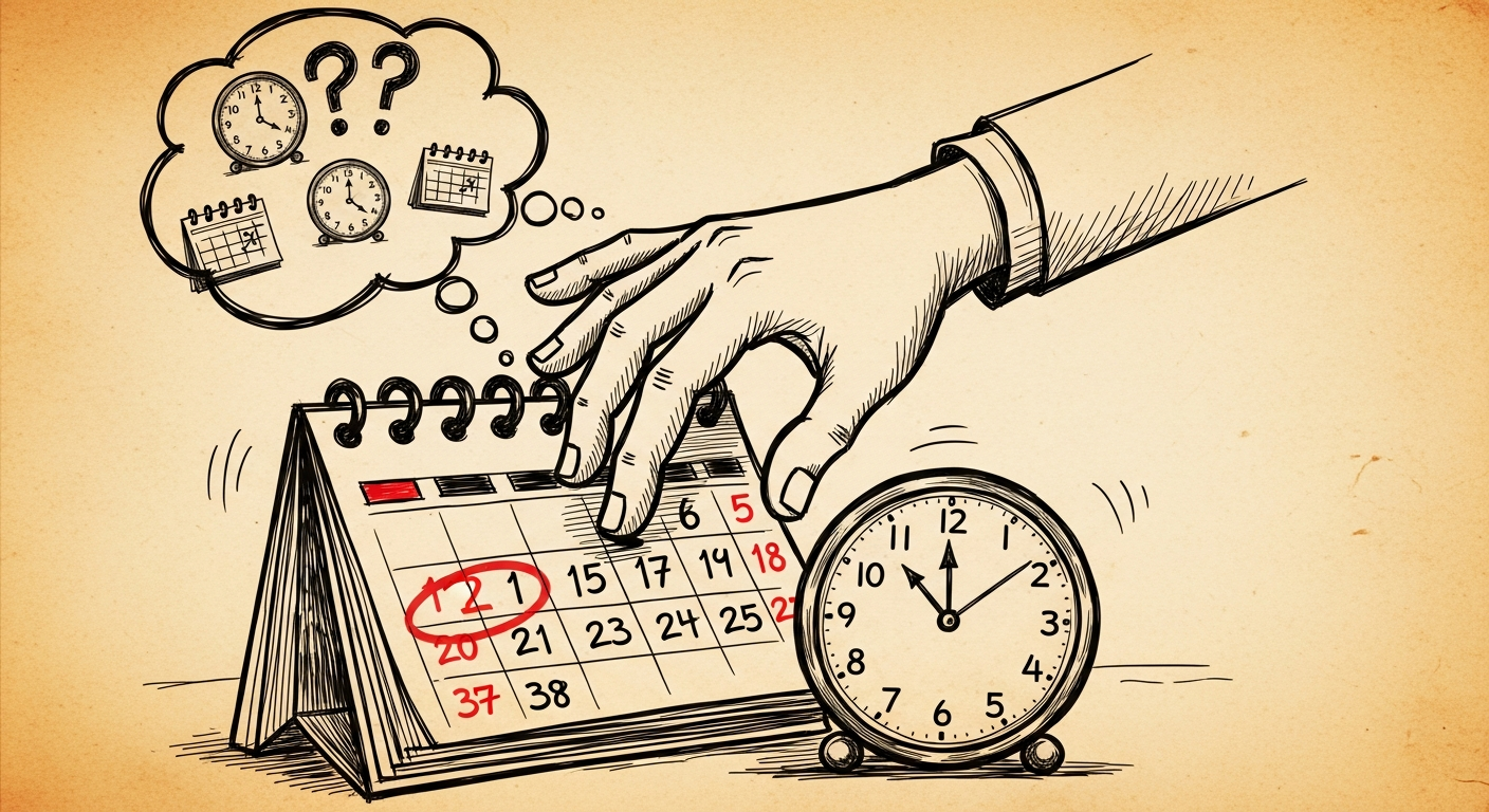 예약 시간 확인 달력과 시계 아이콘