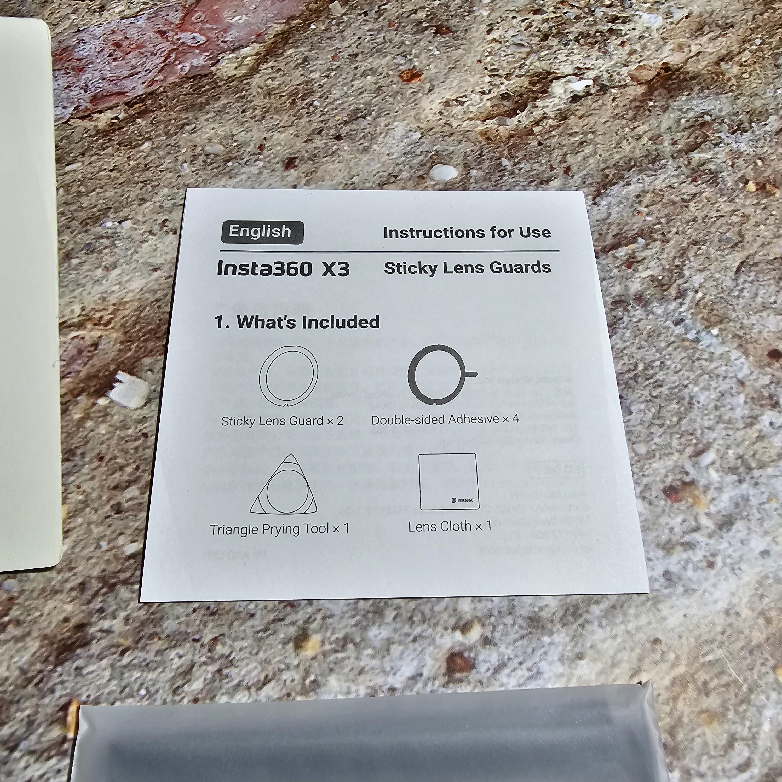인스타360 X3 렌즈 가드 설명서