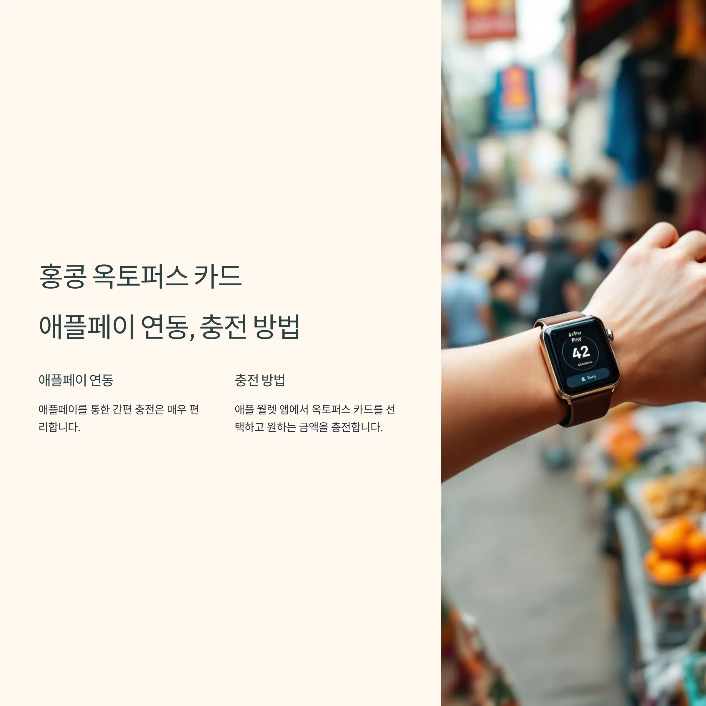 홍콩 옥토퍼스 카드 애플페이 연동 후 충전 방법