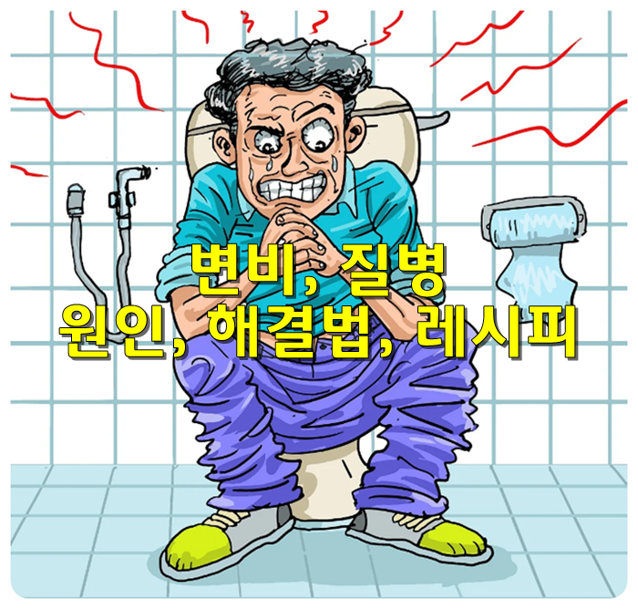 변비, 질병, 주요 원인, 해결법, 레시피
