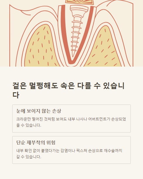 겉은 멀쩡해도 속은 다를 수 있습니다